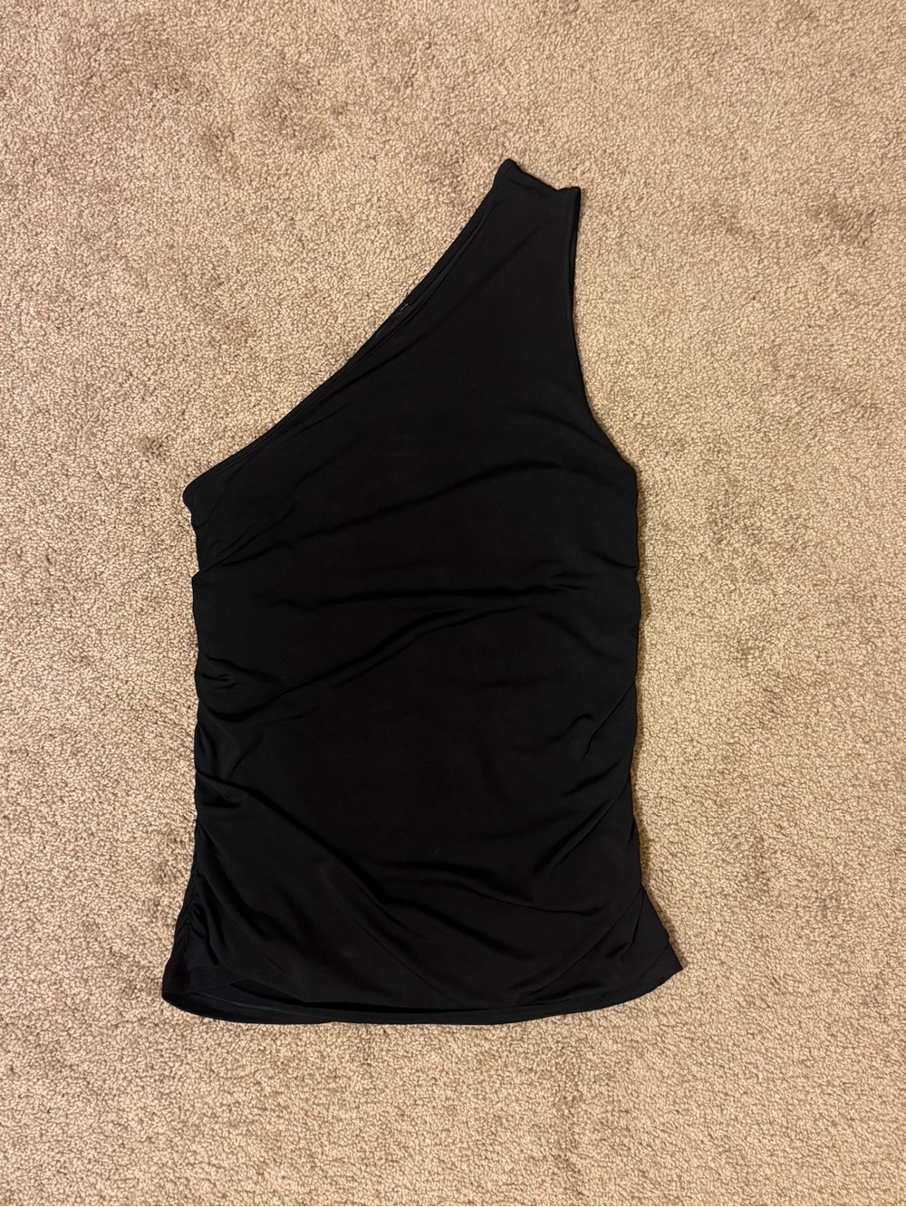 Express One-Shoulder Black Long Sleeve Top